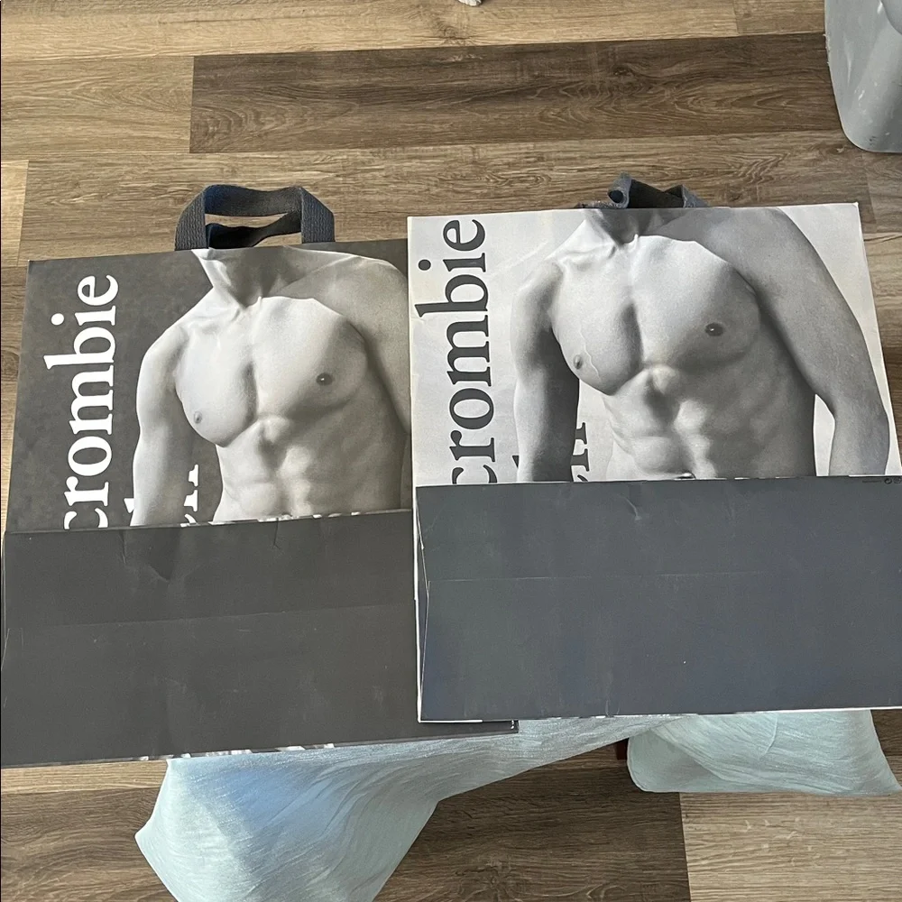 Vintage Abercrombie & Fitch From Early 2000s Large Shopping Bags set of 2